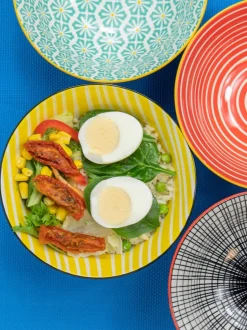 Eetservies En Pastaschalen*Kitchencraft Set of 4 Ceramic Cereal Bowls