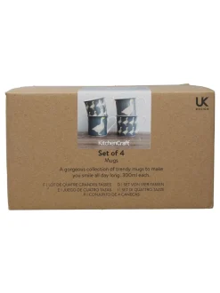 Mokken En Koppen*Kitchencraft Set of 4 Goose Patterned Bone China Mugs