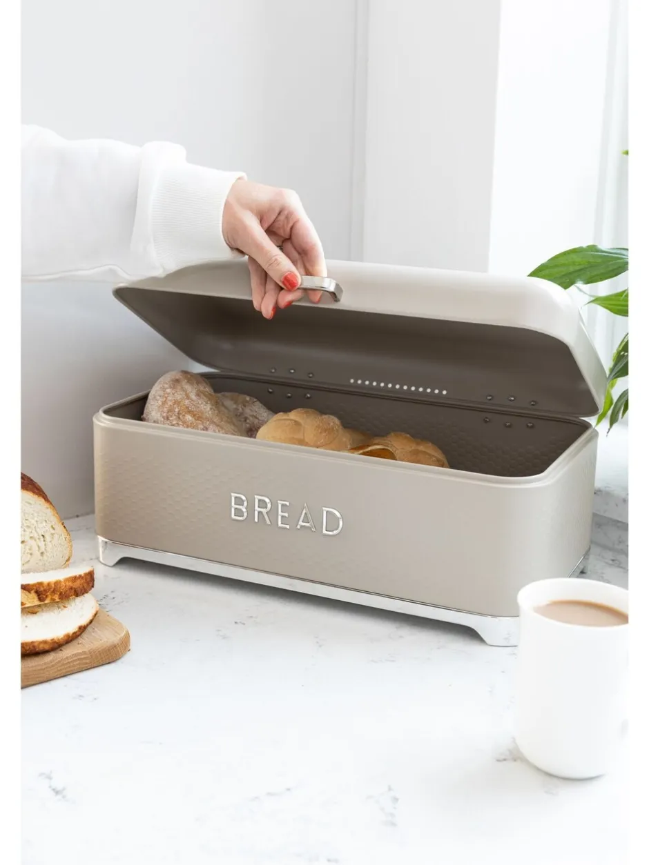 Keukenopslag*Kitchencraft Textured Bread Bin Sleek Storage