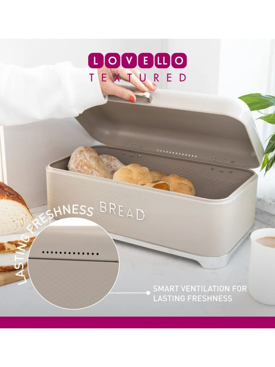 Keukenopslag*Kitchencraft Textured Bread Bin Sleek Storage