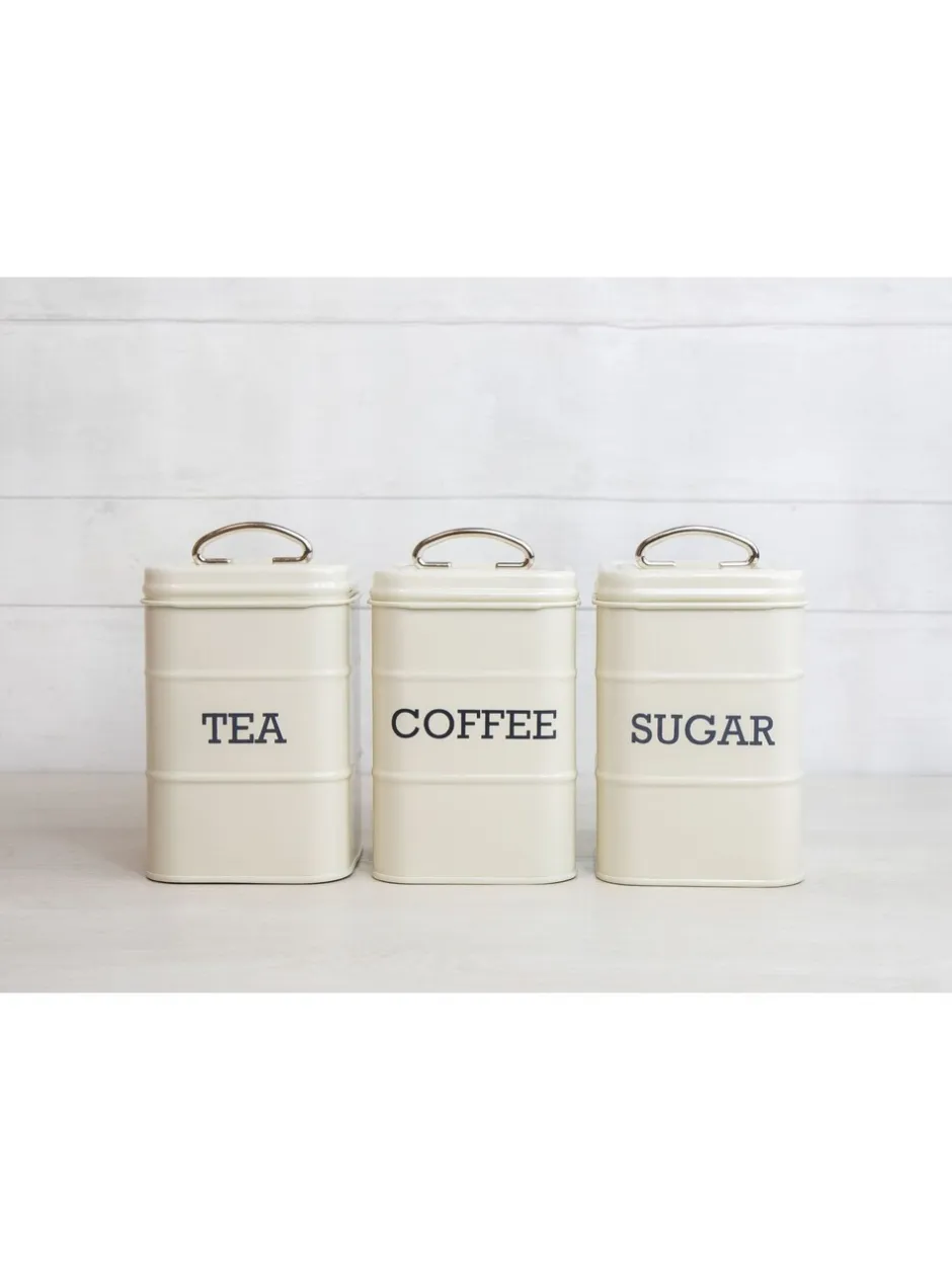 Keukenopslag*Kitchencraft Vintage-Style Coffee, Sugar and Tea Canisters
