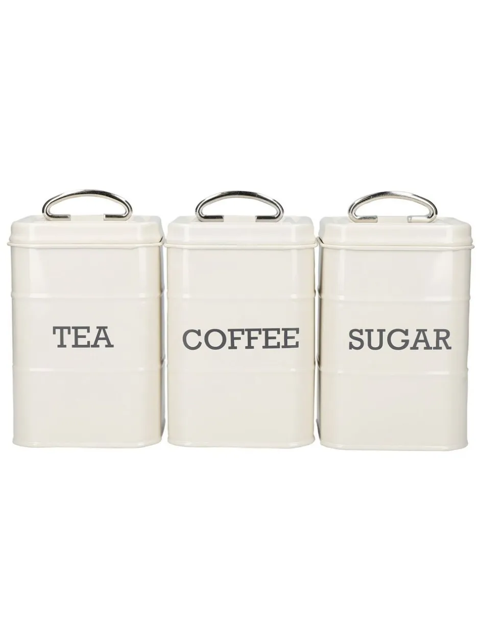 Keukenopslag*Kitchencraft Vintage-Style Coffee, Sugar and Tea Canisters