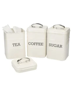 Keukenopslag*Kitchencraft Vintage-Style Coffee, Sugar and Tea Canisters