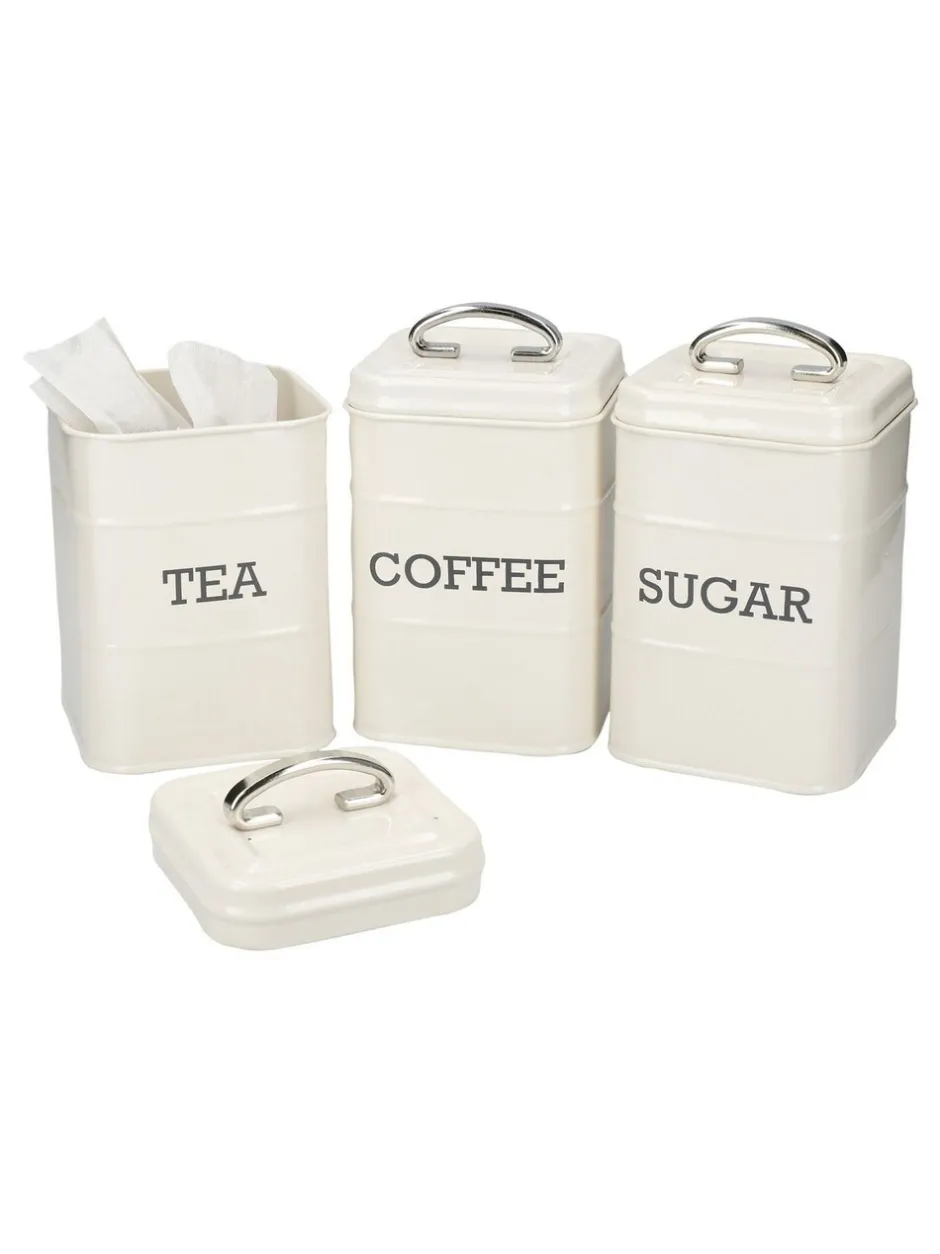 Keukenopslag*Kitchencraft Vintage-Style Coffee, Sugar and Tea Canisters