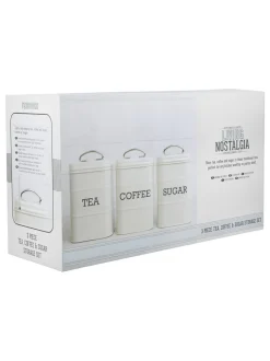 Keukenopslag*Kitchencraft Vintage-Style Coffee, Sugar and Tea Canisters