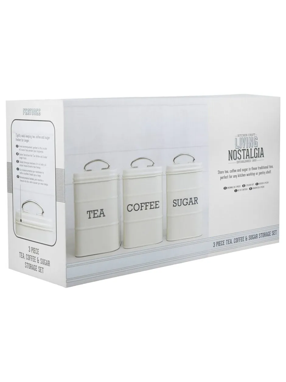 Keukenopslag*Kitchencraft Vintage-Style Coffee, Sugar and Tea Canisters