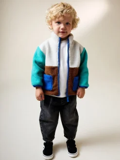 Jassen, Jacks En Kinderwagenpakjes|Jassen En Jacks|Next Kleurenblok - Effen fleece met rits en trechterhals (3mnd-7jr)