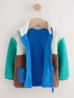 Jassen, Jacks En Kinderwagenpakjes|Jassen En Jacks|Next Kleurenblok - Effen fleece met rits en trechterhals (3mnd-7jr)