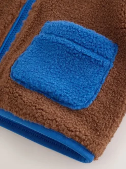 Jassen, Jacks En Kinderwagenpakjes|Jassen En Jacks|Next Kleurenblok - Effen fleece met rits en trechterhals (3mnd-7jr)