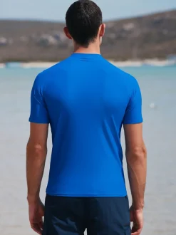 Badkleding*Next - Actief rash vest met korte mouwen Kobaltblauw