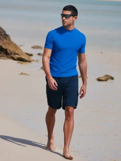 Badkleding*Next - Actief rash vest met korte mouwen Kobaltblauw