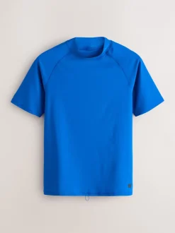 Badkleding*Next - Actief rash vest met korte mouwen Kobaltblauw