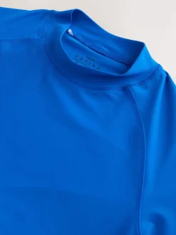 Badkleding*Next - Actief rash vest met korte mouwen Kobaltblauw