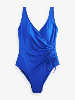 Badkleding*Next Kobaltblauw - Badpak met vormgevende zijrimpeling en buikcorrectie