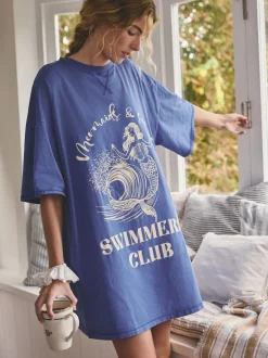 Alle Nacht- En Loungekleding*Next Kobaltblauw - Graphic Nightie