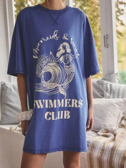 Alle Nacht- En Loungekleding*Next Kobaltblauw - Graphic Nightie