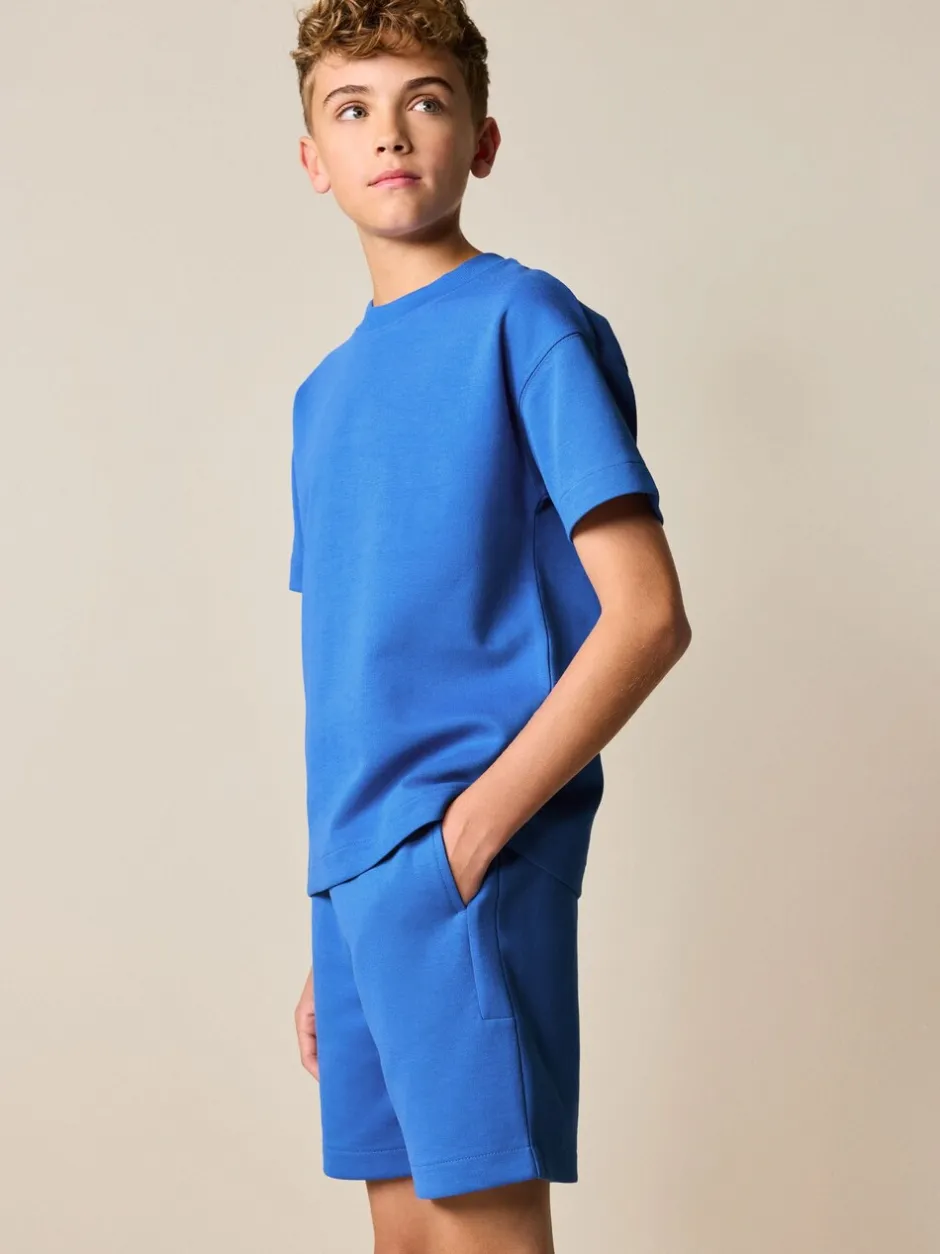 Shorts*Next - Relaxed Fit Heavyweight T-Shirt and Shorts Set (3-16yrs) Kobaltblauw