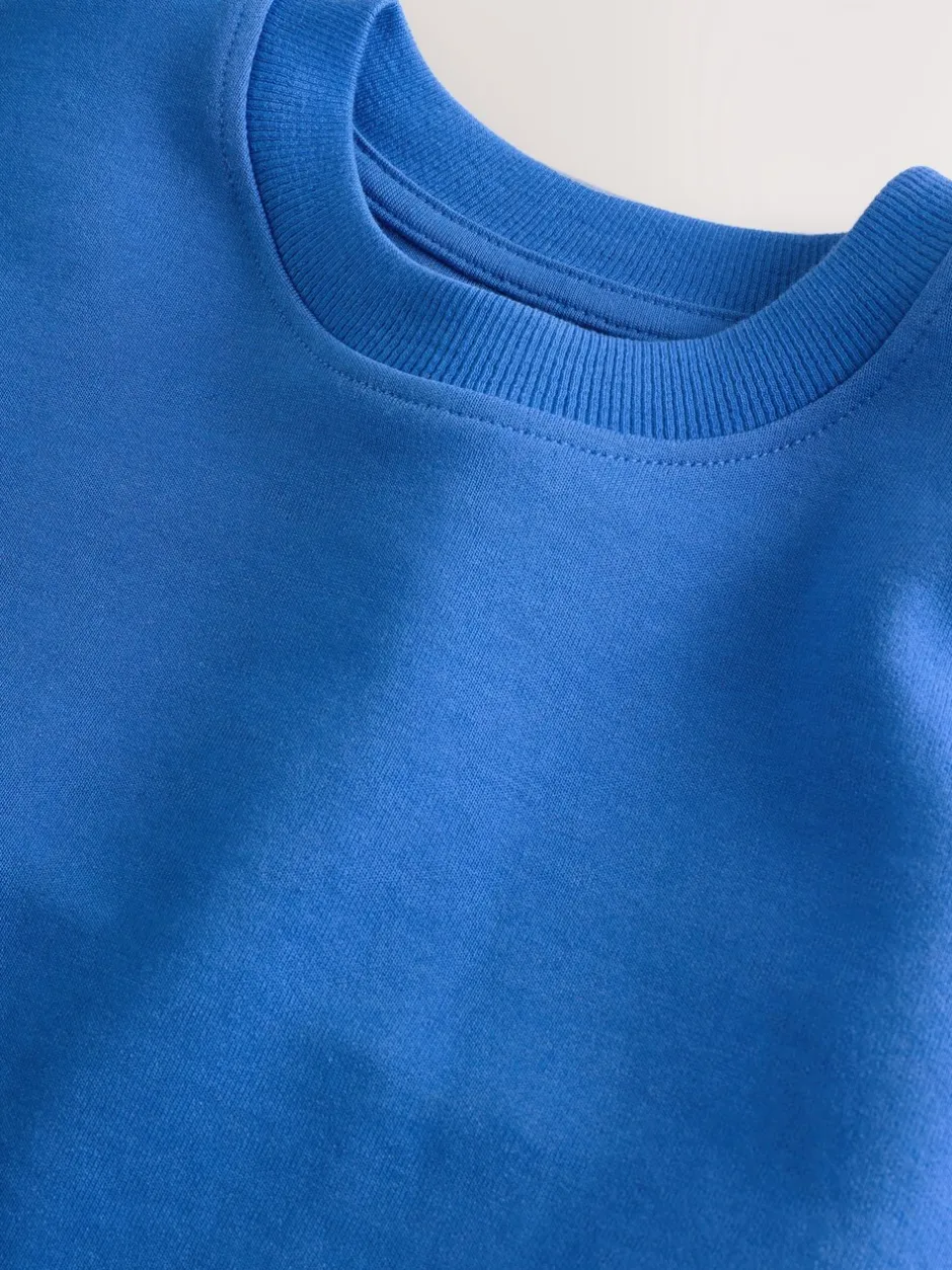 Shorts*Next - Relaxed Fit Heavyweight T-Shirt and Shorts Set (3-16yrs) Kobaltblauw