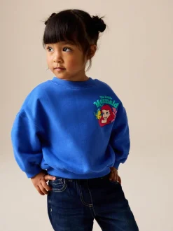 Truien En Breisels|Sweaters En Hoody´S|Next Kobaltblauw - The Little Mermaid Crew Neck Sweatshirt (3mths-7yrs)