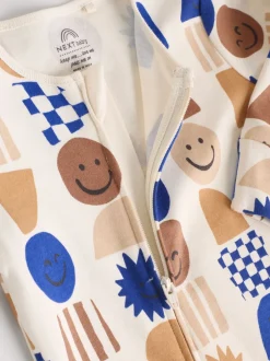 Multipacks|Babypakjes En Babypyjama's*Next Kobaltblauw - Verpakking van 3 babypyjama's met tweewegrits (0-2jr)
