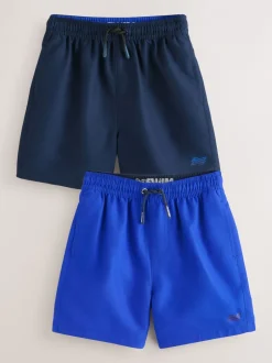 Badkleding|Next - Set van 2 zwembroeken (1.5-16jr) Kobaltblauw en marineblauw