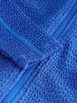 Badkleding|Next - Surfbadpak met lange mouwen Kobaltblauw met kreukeltextuur