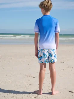 Badkleding*Next Kobaltblauw met voetbal - Surfhemdje (1,5 - 16 jr)