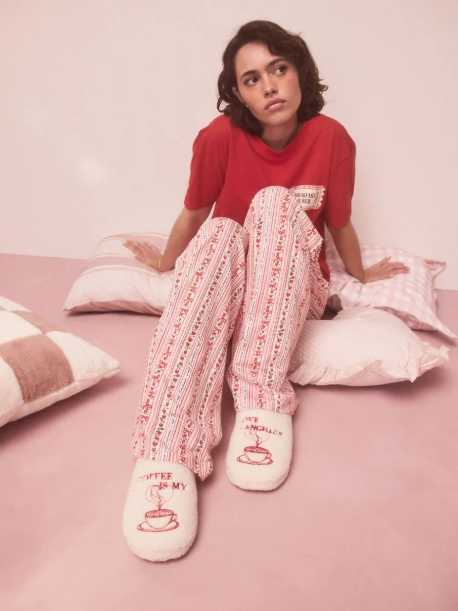 Pantoffels|Alle Nacht- En Loungekleding*Next Koffie - Mule Borg Pantoffels