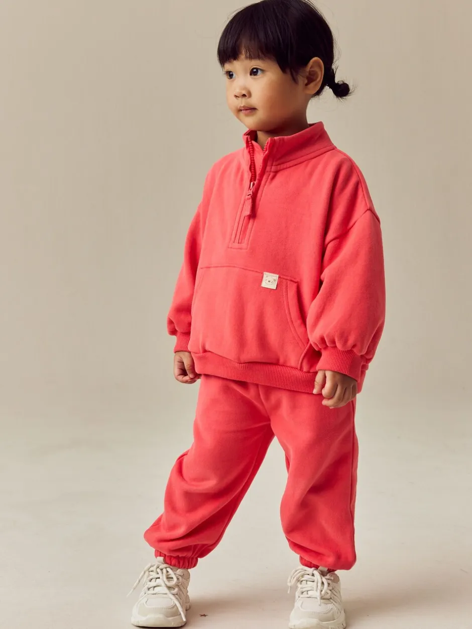 Sweaters En Hoody´S|Next Koraalrood - Sweatshirt met kwartrits (3mnd -7jr)