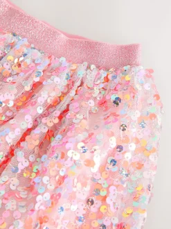 Shorts En Rokken*Next - Rok met lovertjes (3-16 jr) Koraalroze