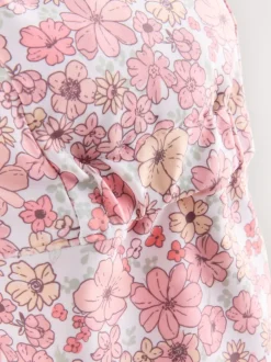 Mutsjes En Antikrabwantjes|Mutsen, Handschoenen En Sjaals*Next - Legionnairezwemhoed (3 mnd-10 jr) Koraalroze bloemenprint met ditsy printje
