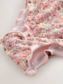 Badkleding|Badkleding*Next - Lettuce Edge Swimsuit (3mths-7yrs) Koraalroze met fijne bloemenprint