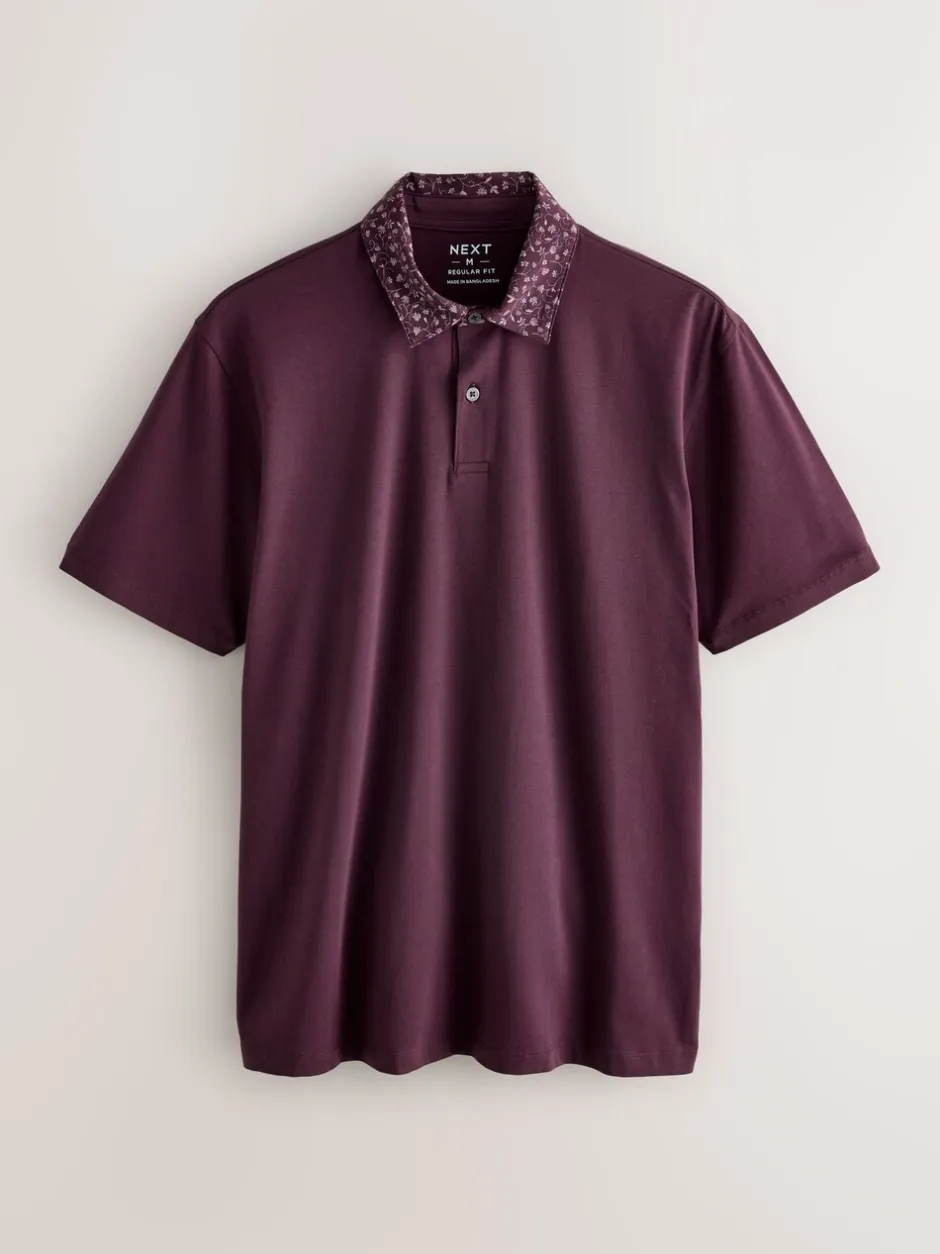Poloshirts*Next Kraag met bessenprint - Set van 3 jersey poloshirts met korte mouwen