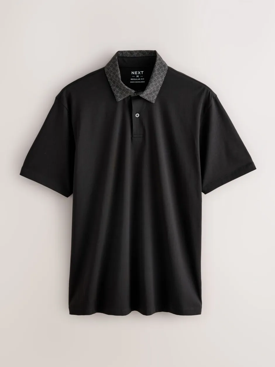 Poloshirts*Next Kraag met bessenprint - Set van 3 jersey poloshirts met korte mouwen