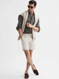 Shorts*Reiss - - Wicket S - Casual korte chinoshort Krijtkleur