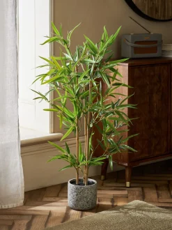 Kunstbloemen*Next Kunstbamboeplant in stenen pot