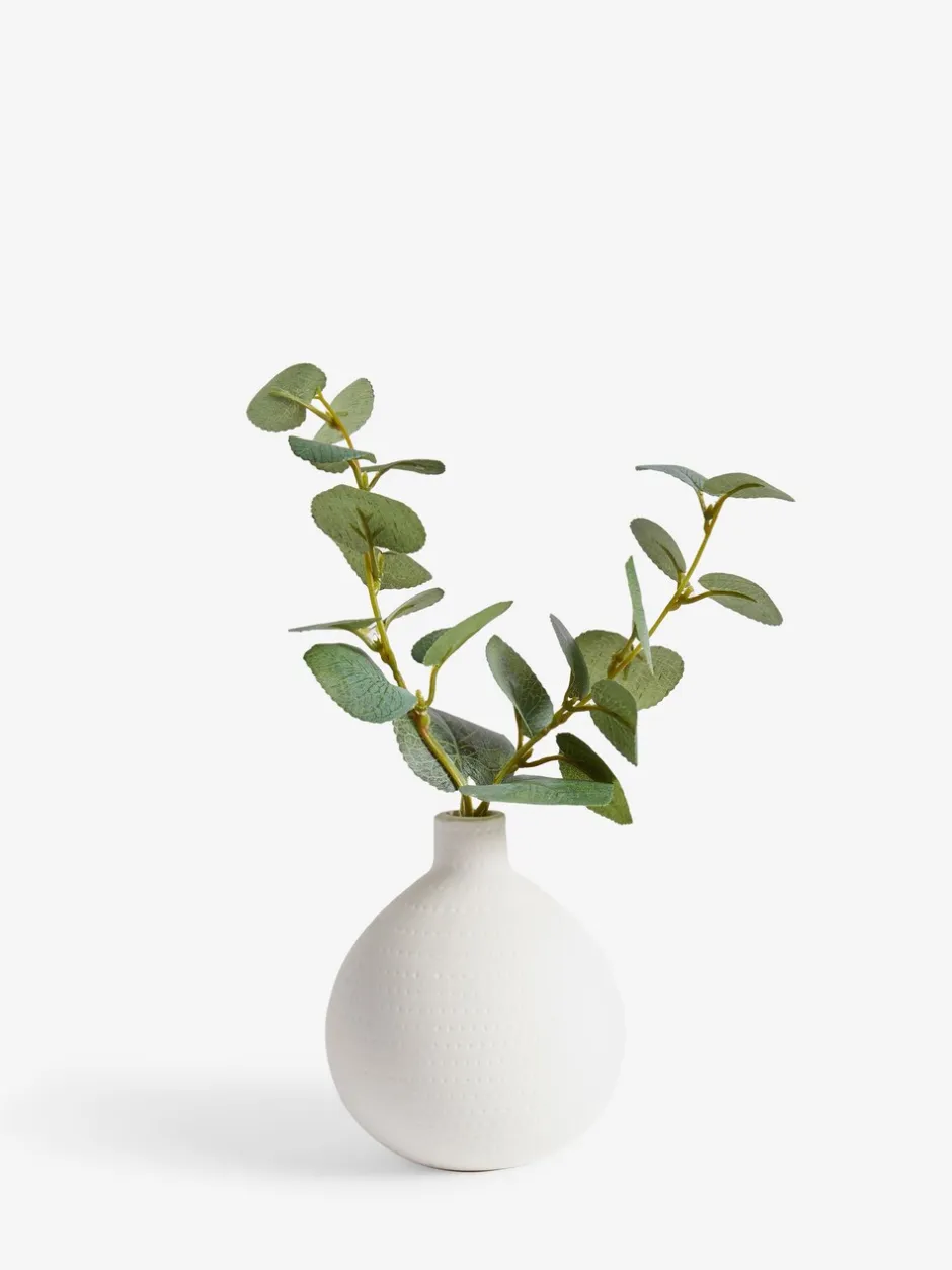 Kunstbloemen*Next Kunsteucalyptus in witte vaas