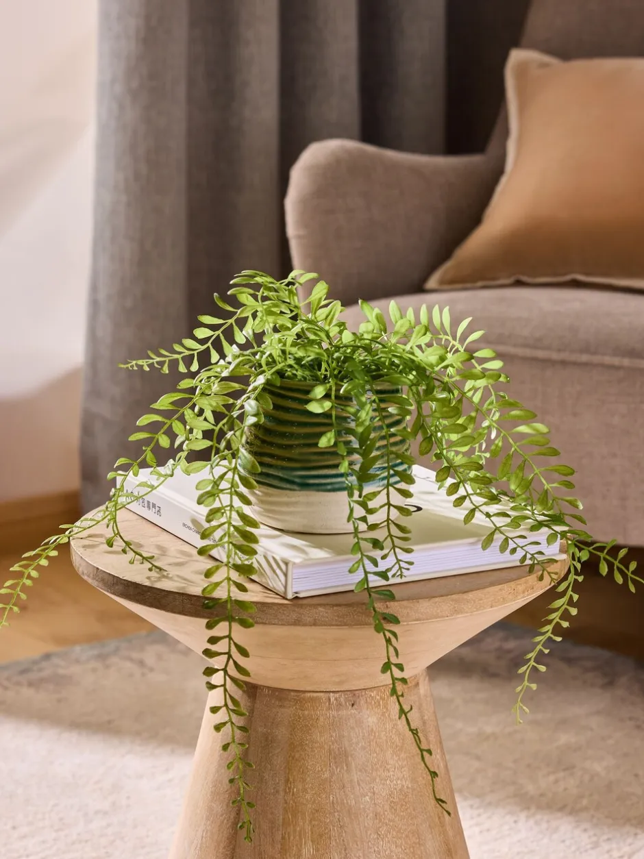 Kunstbloemen*Next Kunsthangplant in reactieve keramische pot
