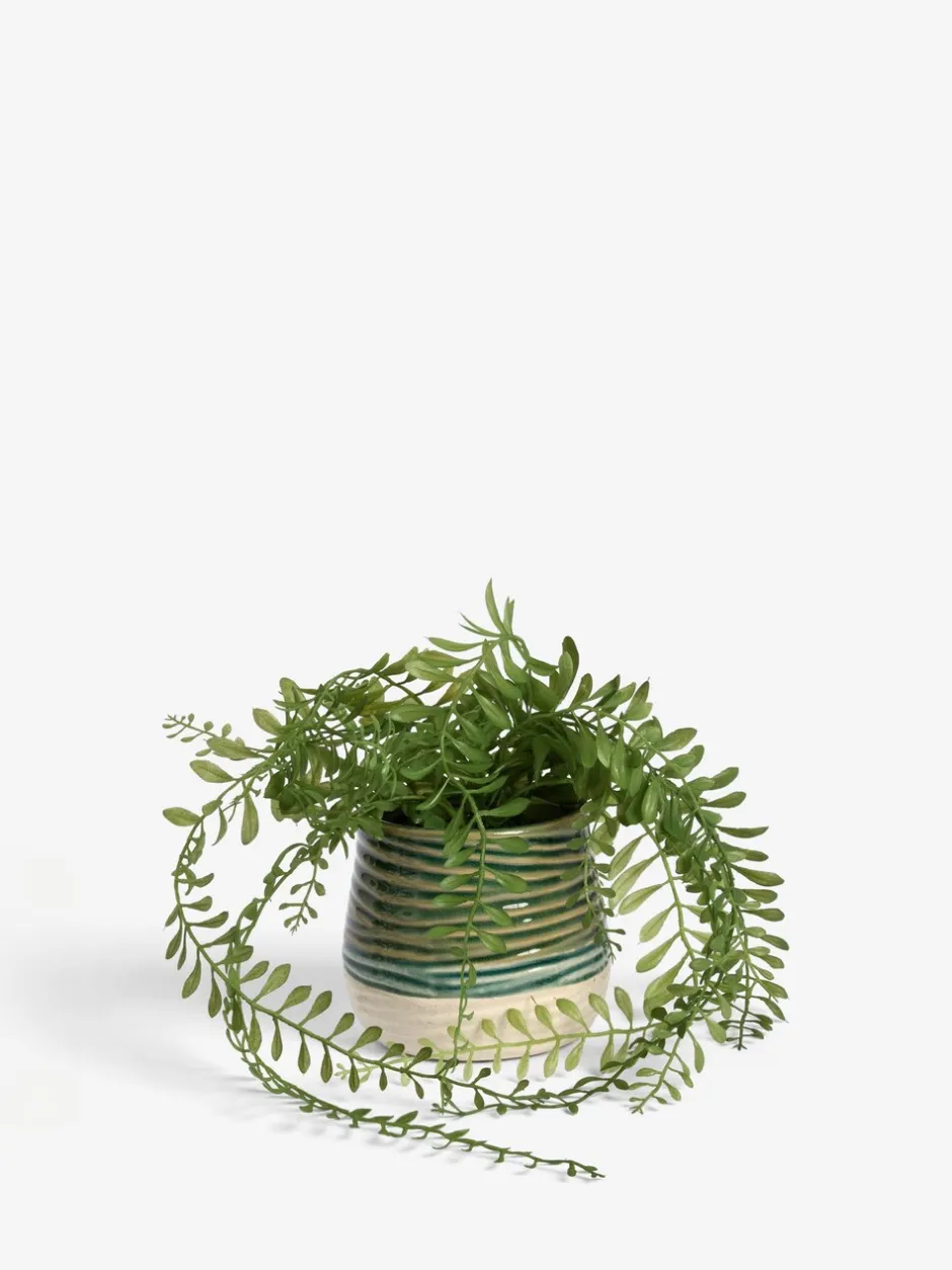 Kunstbloemen*Next Kunsthangplant in reactieve keramische pot