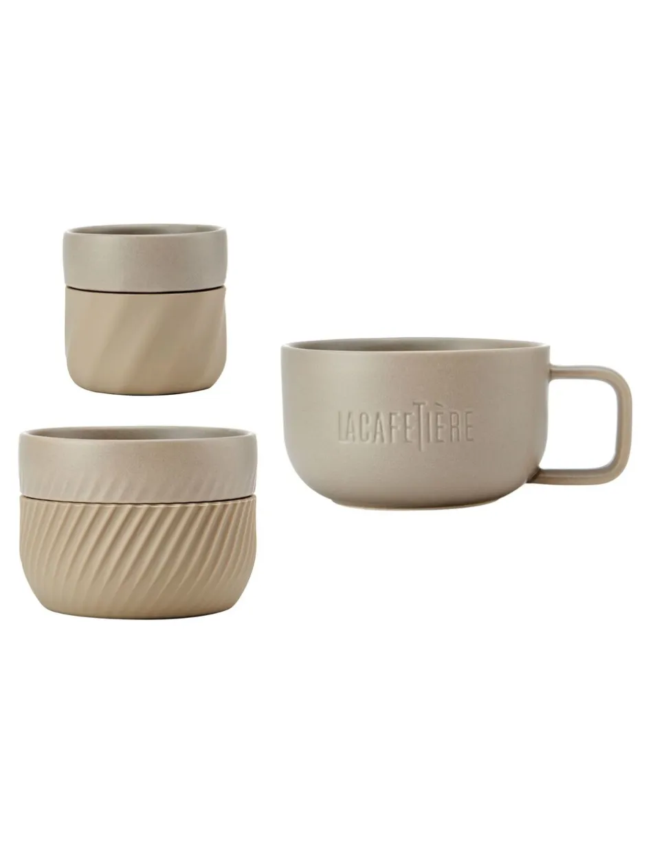 Mokken En Koppen|La Cafetiere La Cafetière Familie mokkenset Crème