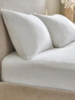 Beddenlakens En Kussenslopen|Next Laken van teddy fleece Wit