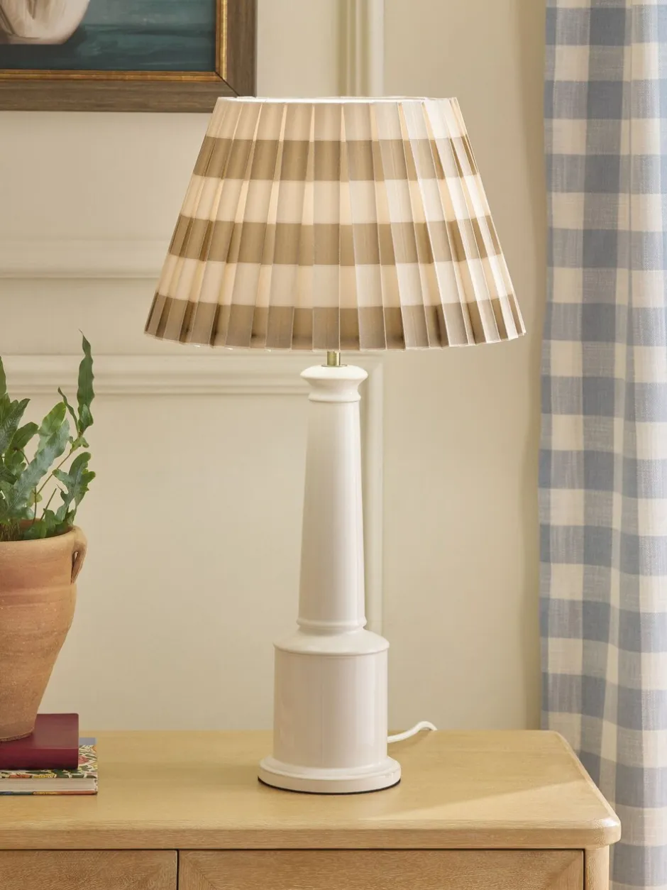 Lampenkappen|Verlichting*Next Lampenkap Natural Stripe Stepped Box Pleat