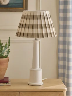 Lampenkappen|Verlichting*Next Lampenkap Natural Stripe Stepped Box Pleat
