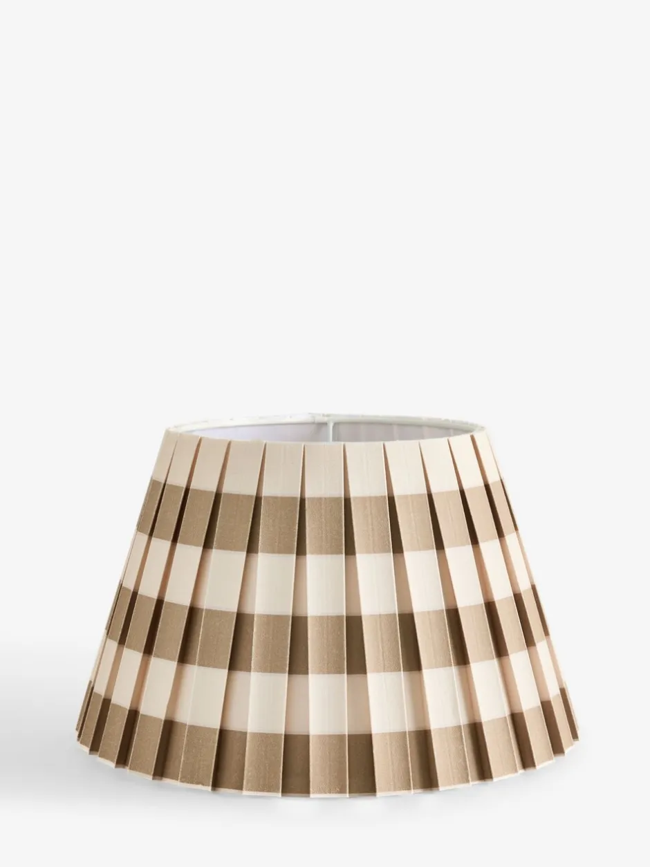 Lampenkappen|Verlichting*Next Lampenkap Natural Stripe Stepped Box Pleat