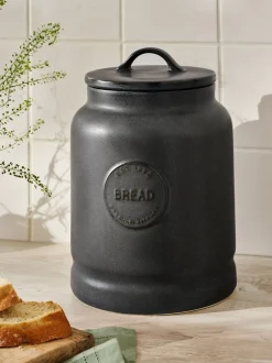 Keukenopslag*Next Landelijke broodblik met badge Zwart