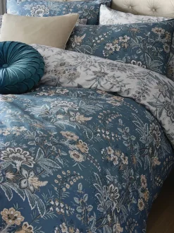 Laura Ashley*Laura Ashley 100% Cotton Sateen 200 Thread Count Marlbrook Duvet Cover and Pillowcase Set
