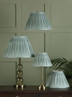 Laura Ashley|Laura Ashley - Fenn - Eenvoudig te verstellen zijden emire-lampenkap Blauw