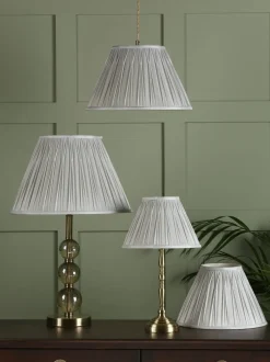 Laura Ashley|Laura Ashley - Fenn - Eenvoudig te verstellen zijden emire-lampenkap Zilver