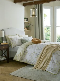 Laura Ashley|Merkbeddengoed*Laura Ashley 100% katoensatijn 200 thread count Pussy Willow Dekbedovertrek- en kussensloopset