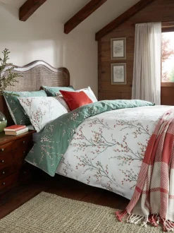 Laura Ashley|Merkbeddengoed|Laura Ashley 100% katoensatijn 200 thread count Pussy Willow Dekbedovertrek- en kussensloopset
